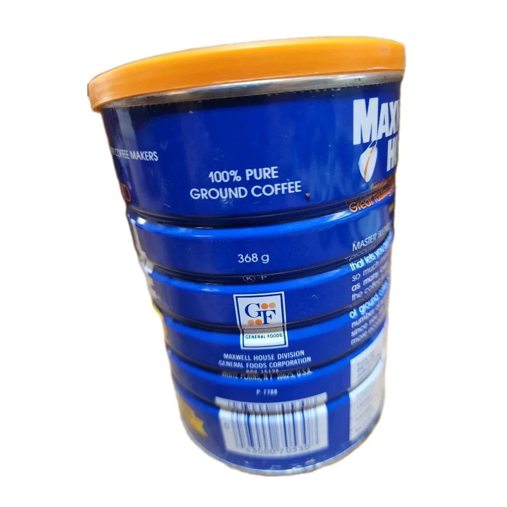 VINTAGE 13 OZ. MAXWELL HOUSE MASTER BLEND COFFEE‎ TIN